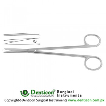 Metzenbaum-Nelson Dissecting Scissor Straight - Sharp/Sharp Stainless Steel, 18 cm - 7"